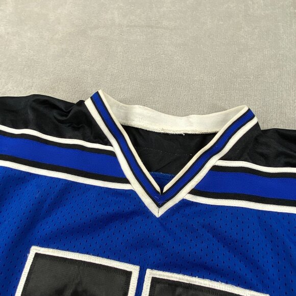 Vtg Minnetonka Skippers Hockey Jersey #17 Men's XL Blue Performance V Neck - Picture 6 of 12
